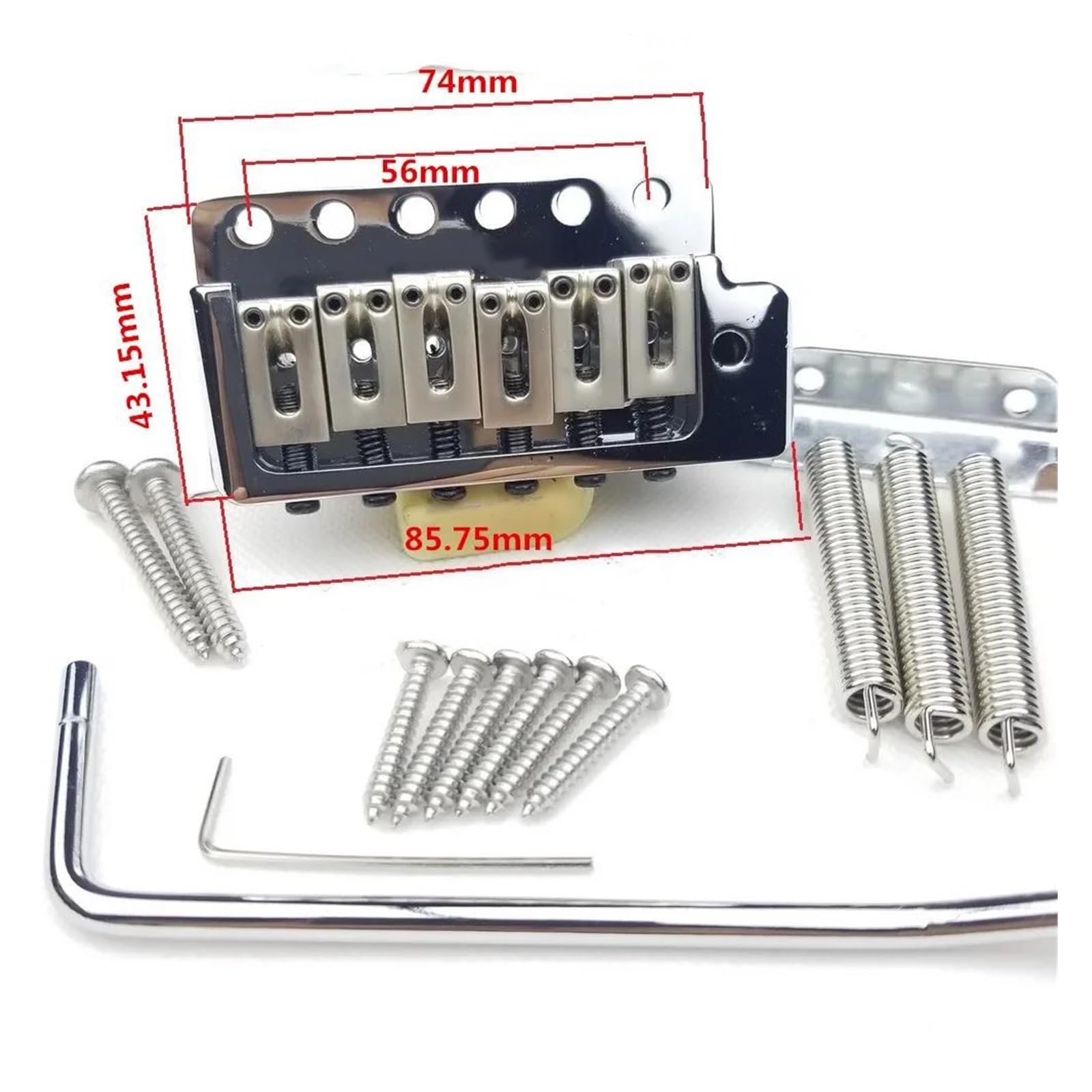 Guitarra Eléctrica Fija Puente Trémolo De 6 Tornillos Accesorios Para Instrumentos De Plata Cromada | Puente de guitarra