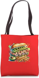 Avocado Sandwich Shrimp Chips Menu Restaurant Clothing Tote Bag