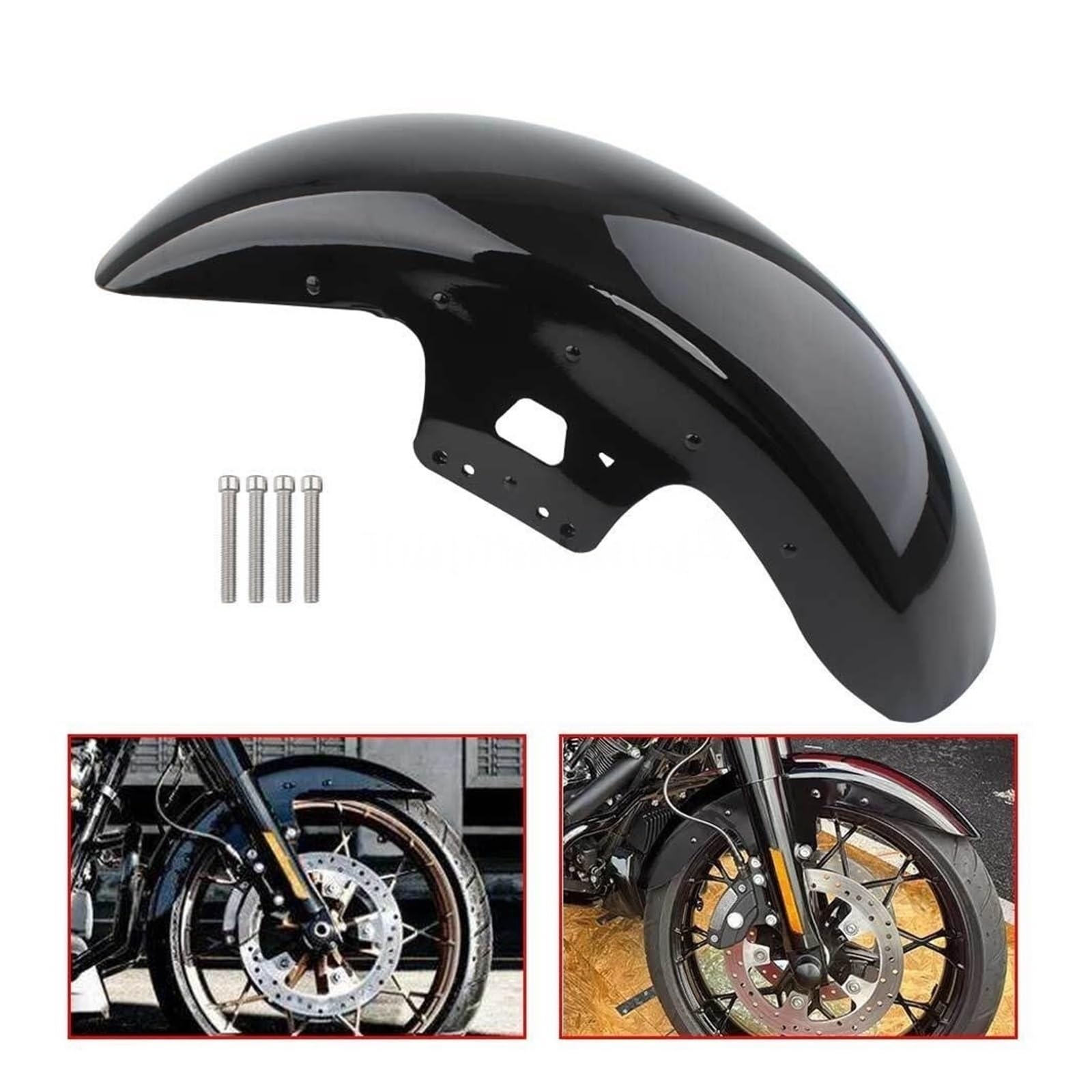 Moto Garde-Boue Guard Mudguard Garde-Boue Avant Vif pour Moto, 19 Pouces, pour Touring, pour Electra Glide Street Tri, pour Ultra pour Road King 2014-Up