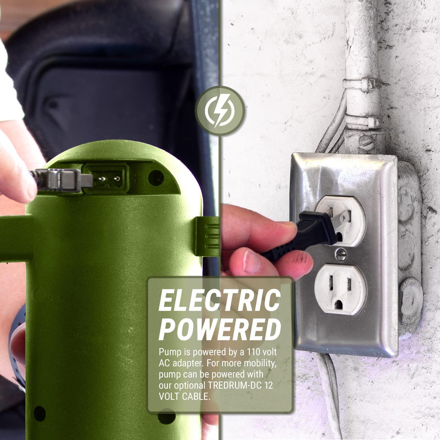 TERA PUMP TRPAIL Telescopic Wall Plug-In Pail Pump, Transfers 4.5 GPM, Electric Pail Bucket Pump For Engine Oil, Fuel, Agricultural Chemicals, Detergent, Water based Media