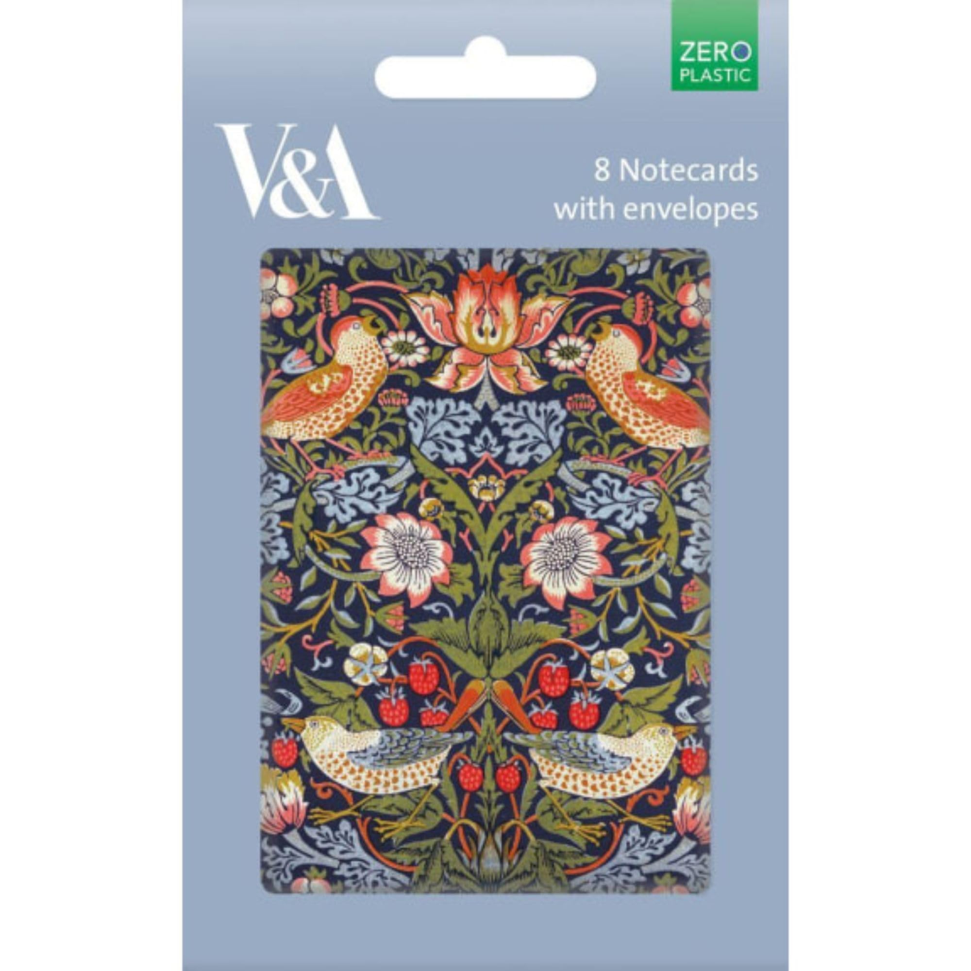 Museums & Galleries William Morris Strawberry Thief Notecards - Pack of 8 Blank Greeting Cards with Envelopes