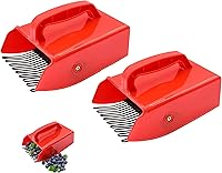 Vista 8 de Paquete de 1/2/4 Recogedor de Bayas, con Peine Metálico y Mango Ergonómico para Recoger Bayas con Mayor Facilidad