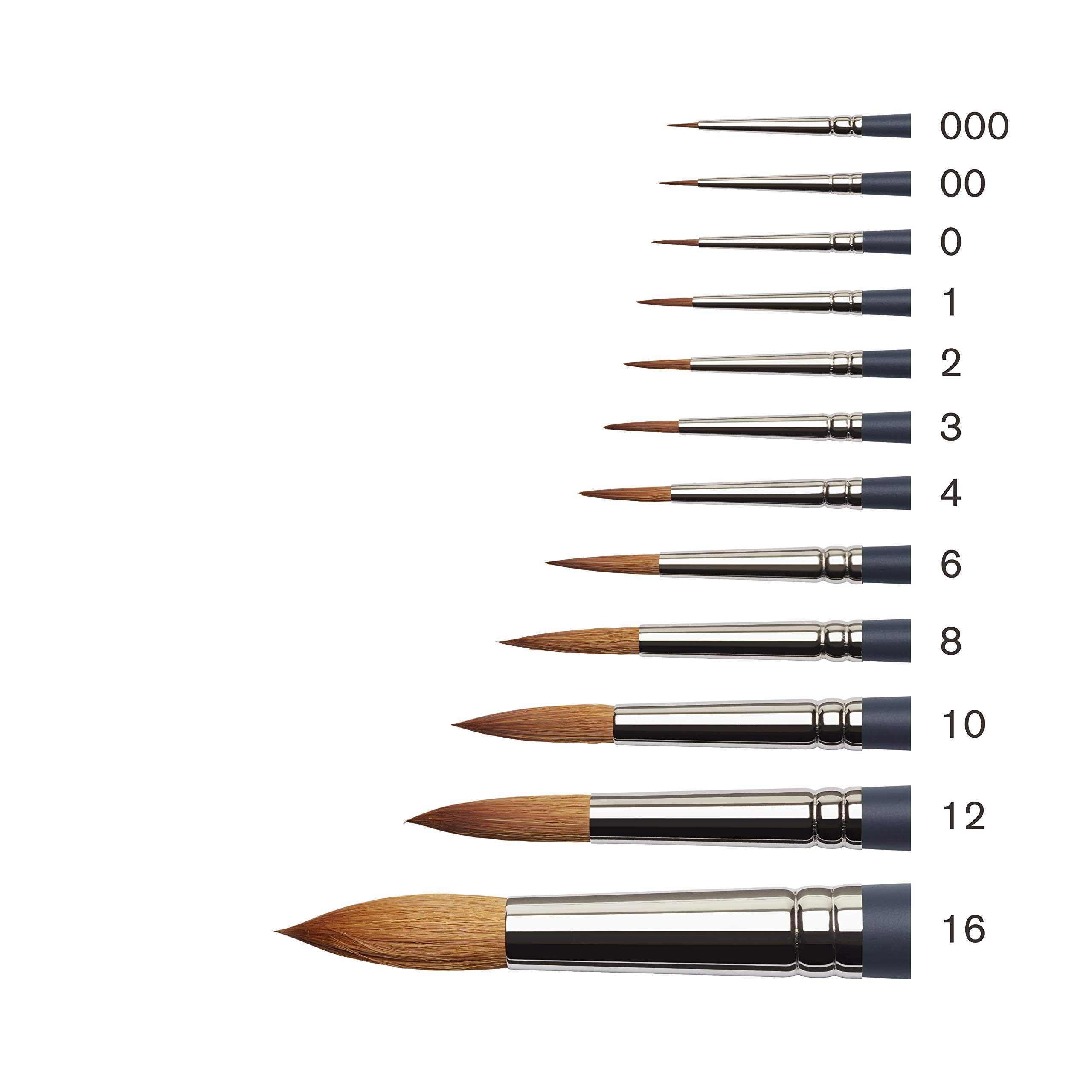 Winsor & Newton 5011300 Prof. synthetische Aquarelpenselen met de kwaliteit van natuurlijke haren, ergonomische steel voor optimale controle en comfort, duurzaam en vormvast, Rigger - Nr.0
