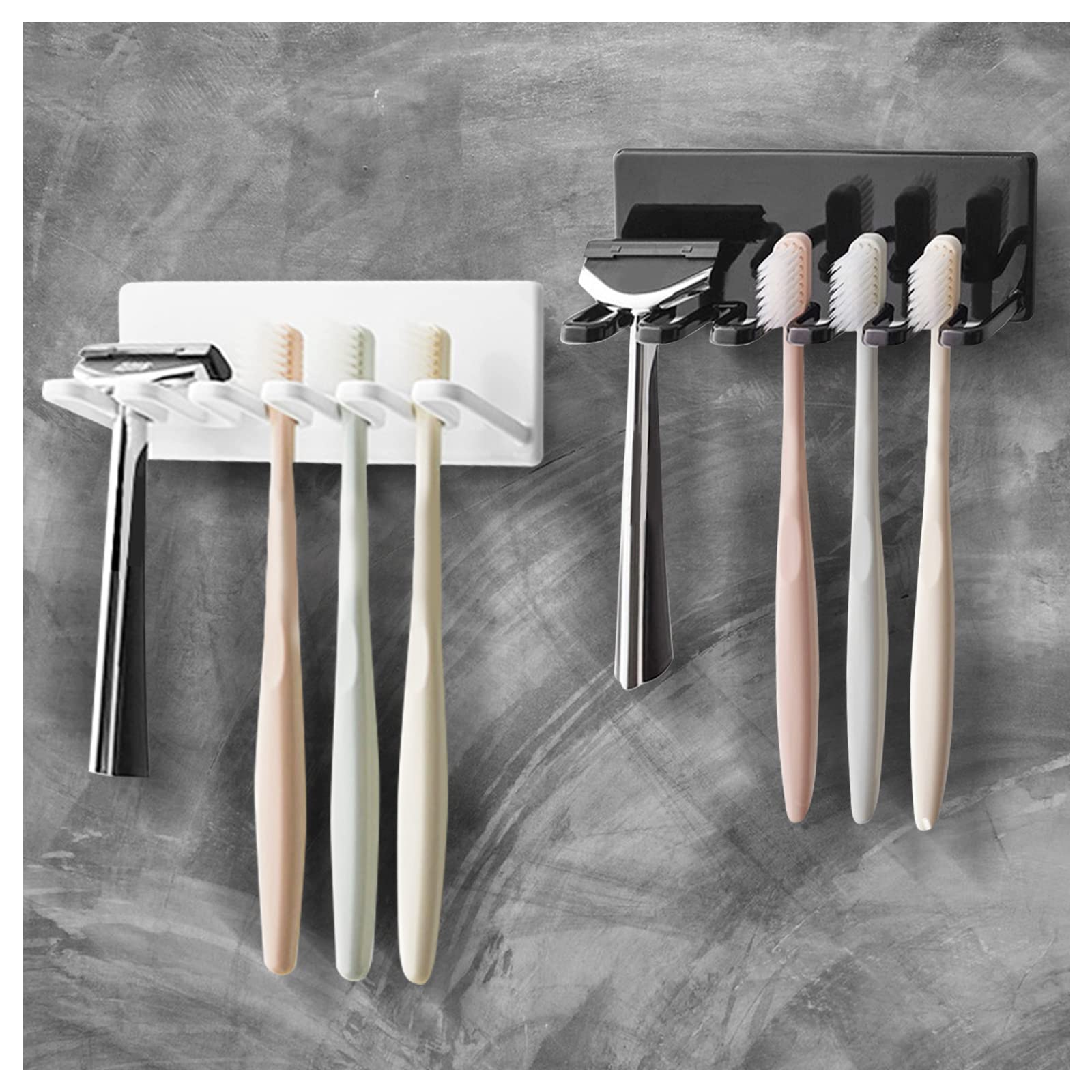 Porta Spazzolino Elettrico Autoadesivo - 2 Pezzi Senza Foratura Per Bagno, Cucina E Ufficio - Foto 3