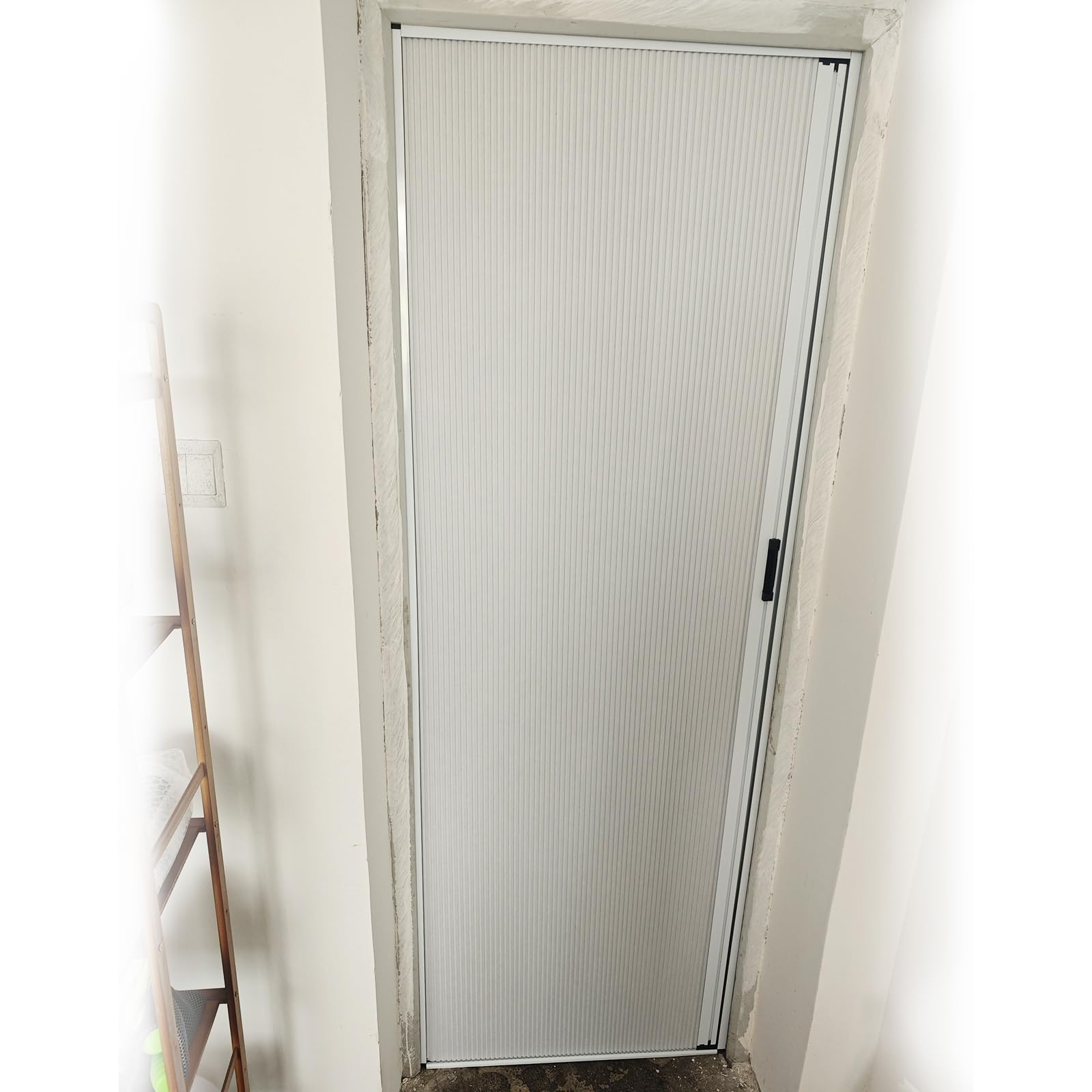 Renlxfi One Color Concertina Door 60 65 70 75 80 85 90 Cm Wide Bathroom Concertina Door, Customizable Size Internal Folding Doors With Lock, No Drilling Room Divider Sliding Door(70X190cm/27.6X74.8in)