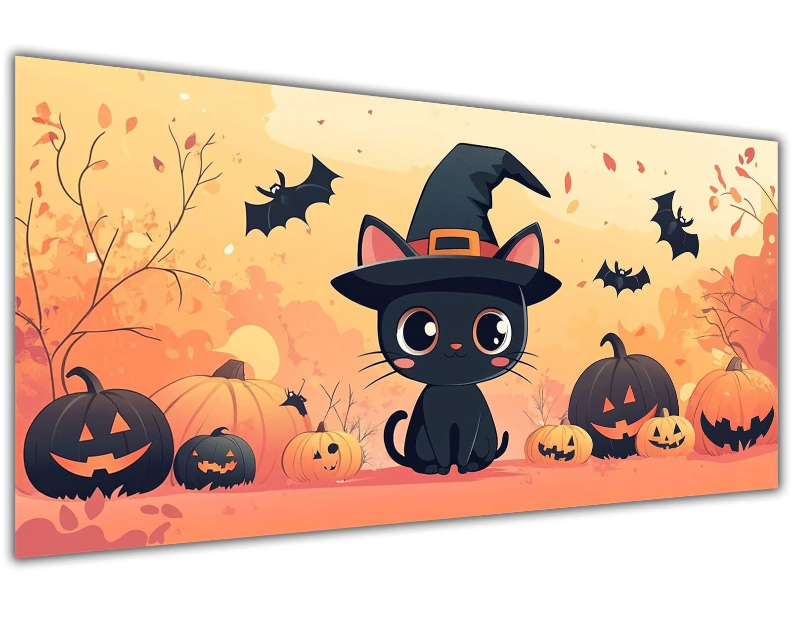 KL308 Malowanie po numerach, dla dorosłych, kot, malowanie według numerów, Halloween rękodzieło dla dorosłych, rękodzieło olejne z pędzlami, akrylowe rękodzieło artystyczne do dekoracji pokoju,