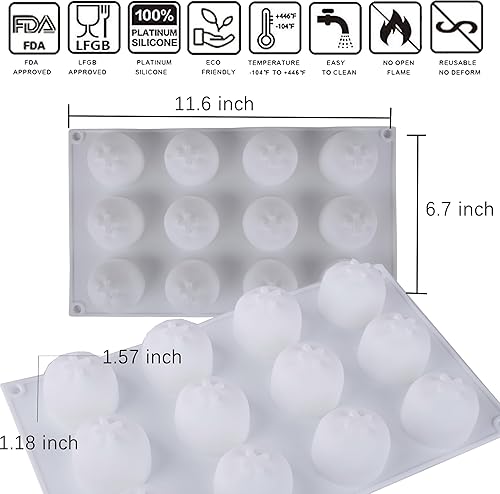 Vista 148 de OCPO KITCHEN Molde de silicona para hornear pasteles de mousse, dulces, pasteles, chocolate, magdalenas, gelatina, galletas, pudín, molde