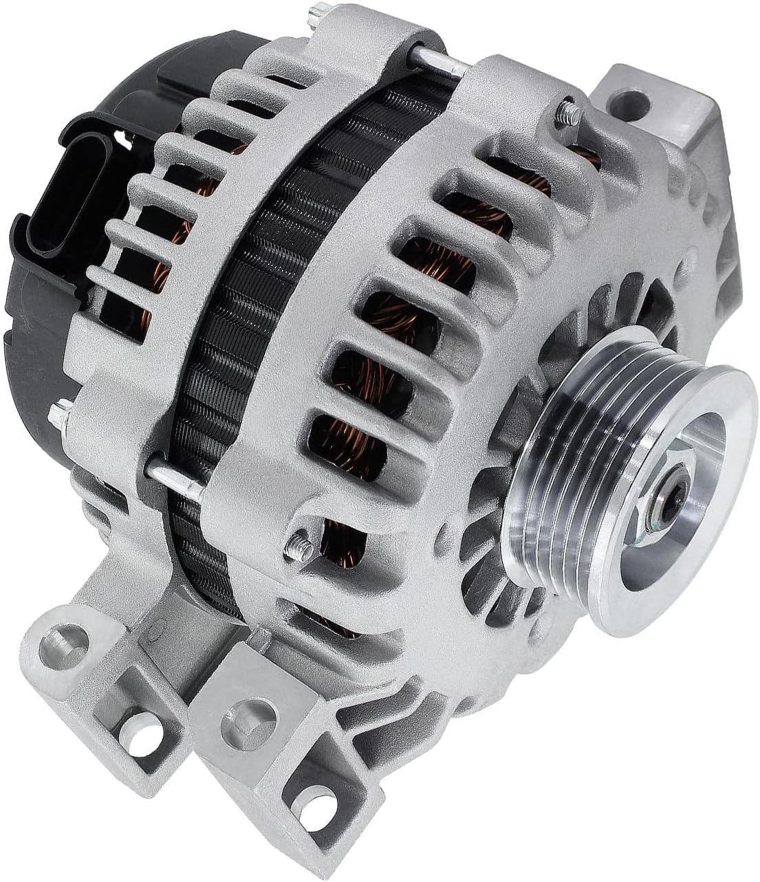 Detroit Axle - 4.2L Alternator for Chevrolet Trailblazer GMC Envoy Buick Rainier Olds Bravada Isuzu Ascender Saab 9-7X, Alternator with 6-Groove Pulley Replacement