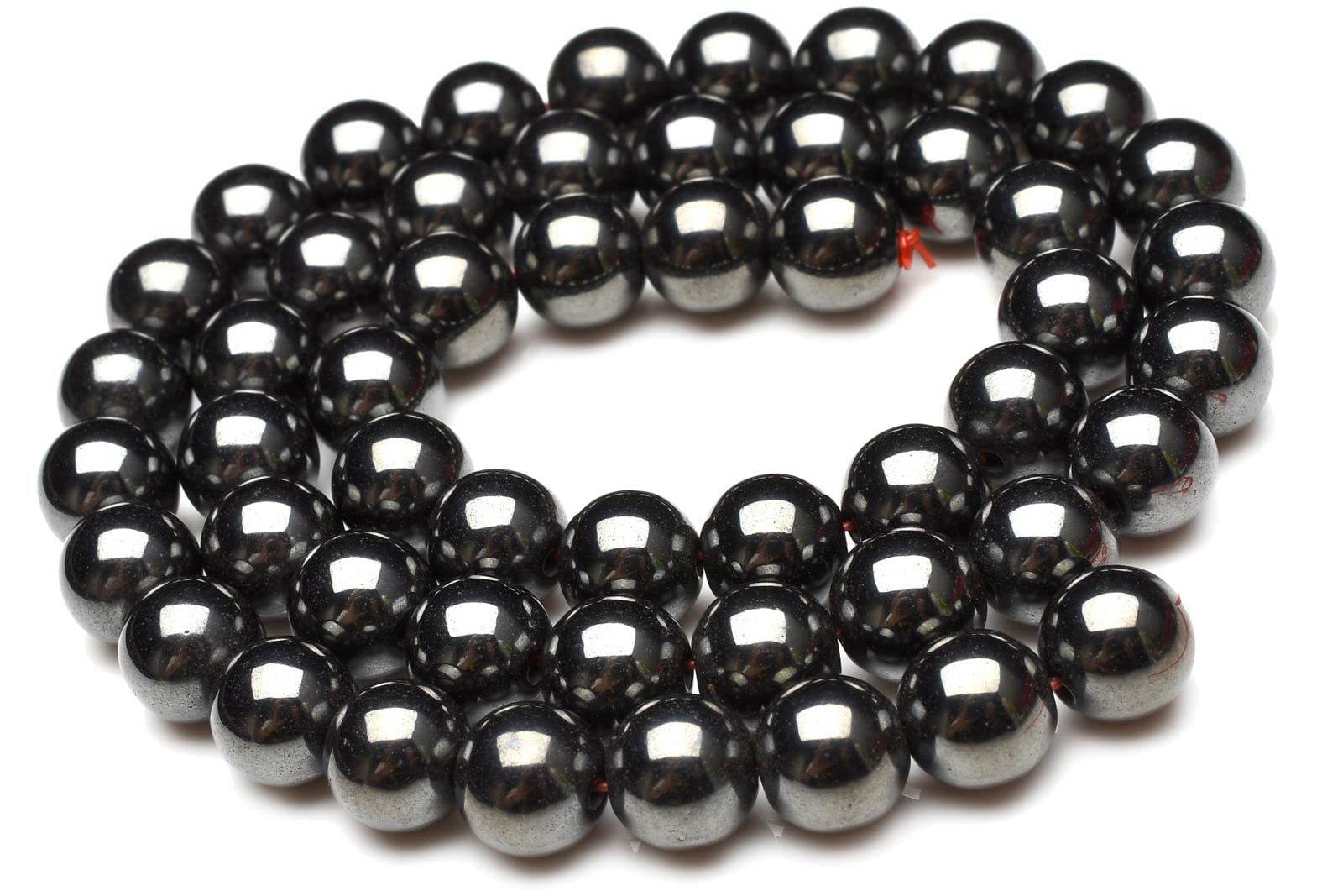 Amazon.co.jp: 【 福縁閣 】12mm ヘマタイト（磁気入り） 1連（約38cm 