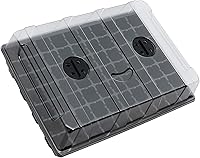 Vista 10 de Gardzen Juego de 5 bandejas de inicio de semillas, bandejas duraderas para germinación de plantas con cúpulas y bases ventiladas de humedad, ideal