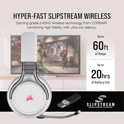 Miniatura 7 de Corsair Virtuoso - Auriculares inalámbricos RGB para juegos, sonido envolvente 7.1 de alta fidelidad con micrófono de calidad de transmisión,