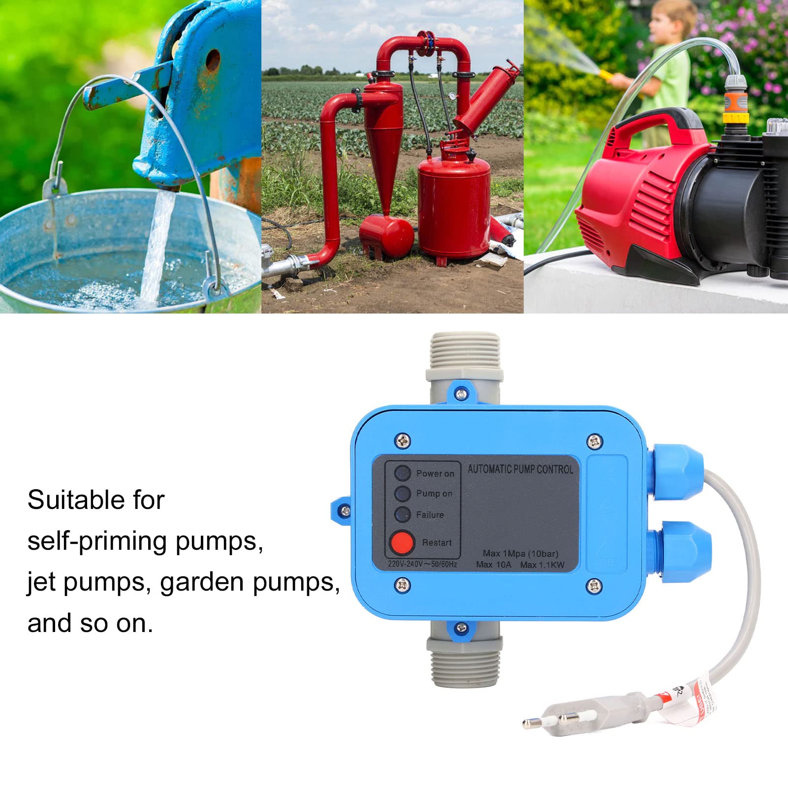 Hyuduo Controlador de Presión de Agua Interruptor Automático, Protección