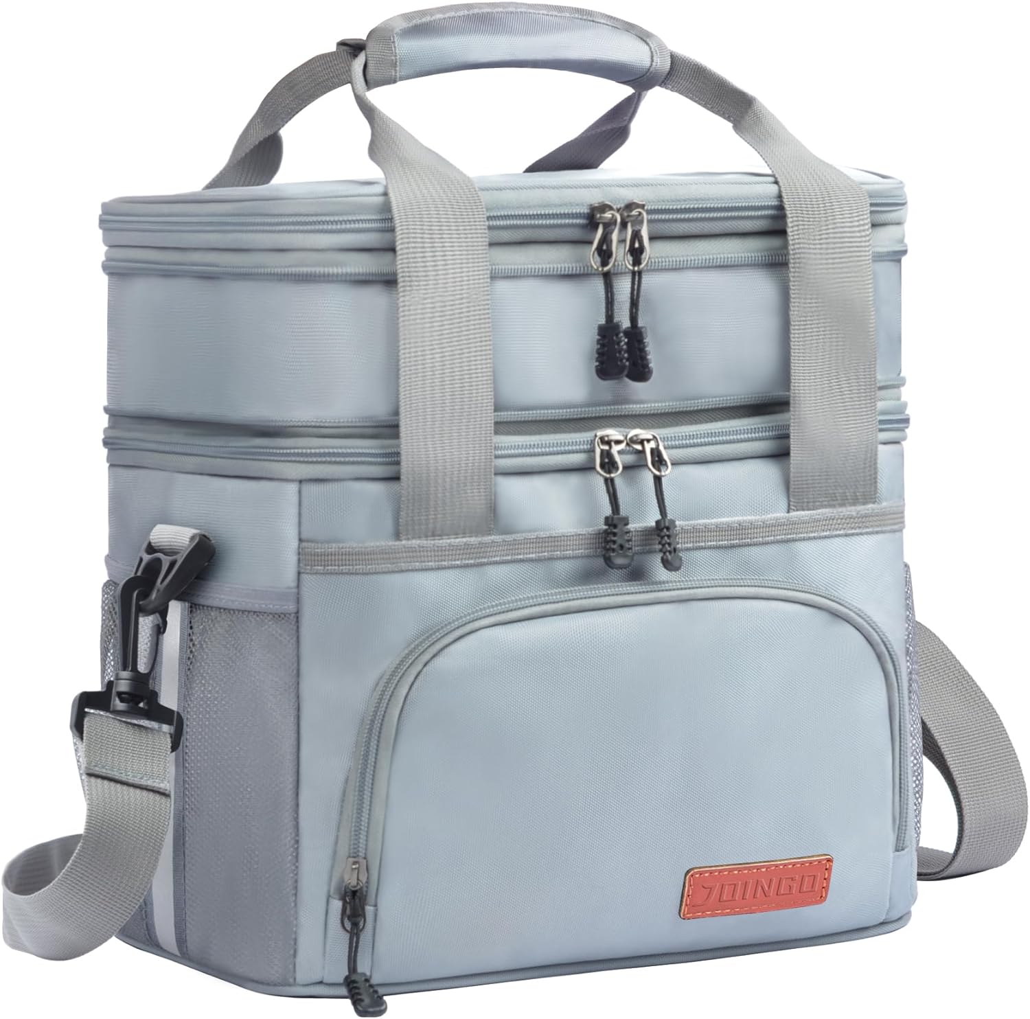 JOINGO Tactical Lunch Box for Men & Women – Expandable 16L Double Deck Insulated Cooler Bag for Work, Construction & 12-Hour Shifts – Heavy Duty Leakproof Large Meal Prep Tote with Shoulder Strap