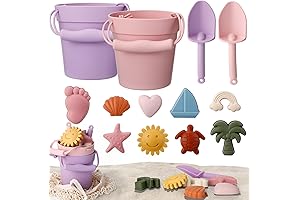Hungdao 14 Pcs Silicone Travel Beach Playset