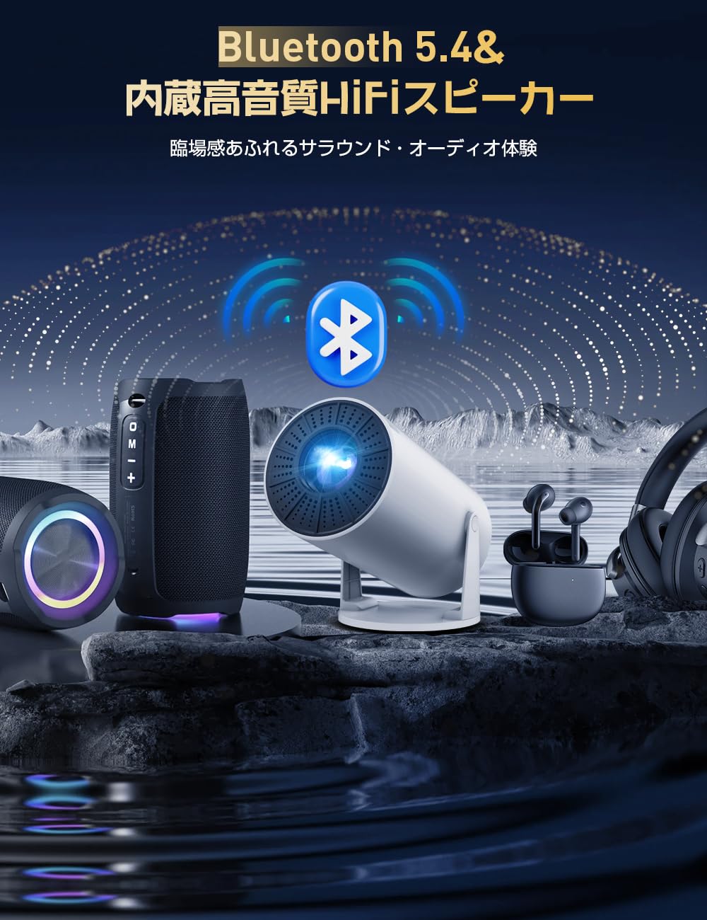 Amazon.co.jp: プロジェクター 家庭用 【270°回転・4K対応・Android TV 