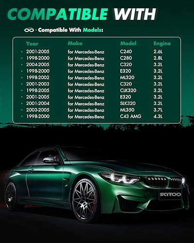 Miniatura 8 de SCITOO 8 bobinas de encendido con 16 bujías de iridio para Mercedes-Benz 2001 2002 2003 2004 2005 E389 UF359 UF-359,
