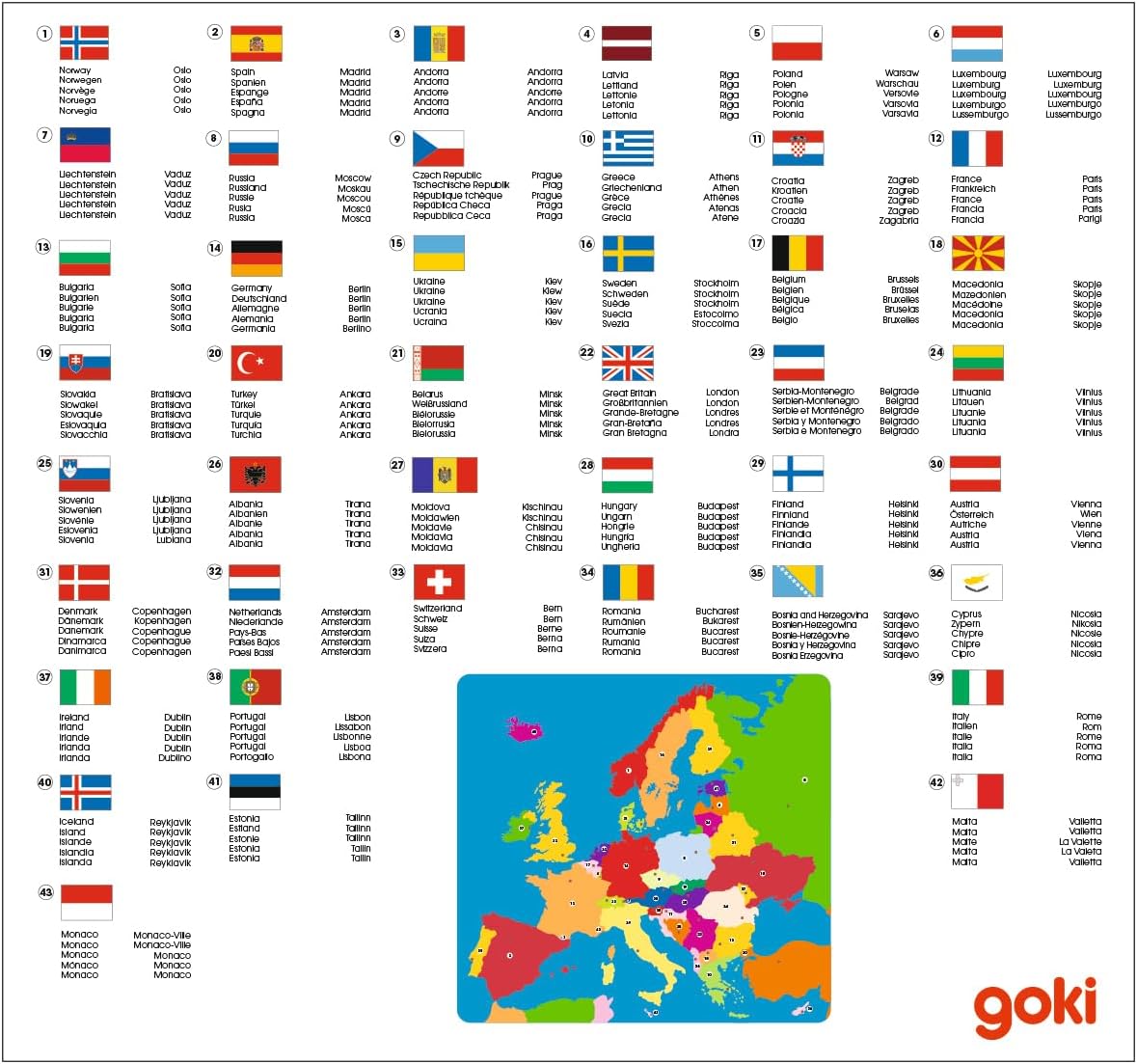 Goki Europa Puzzle (35 Piece)