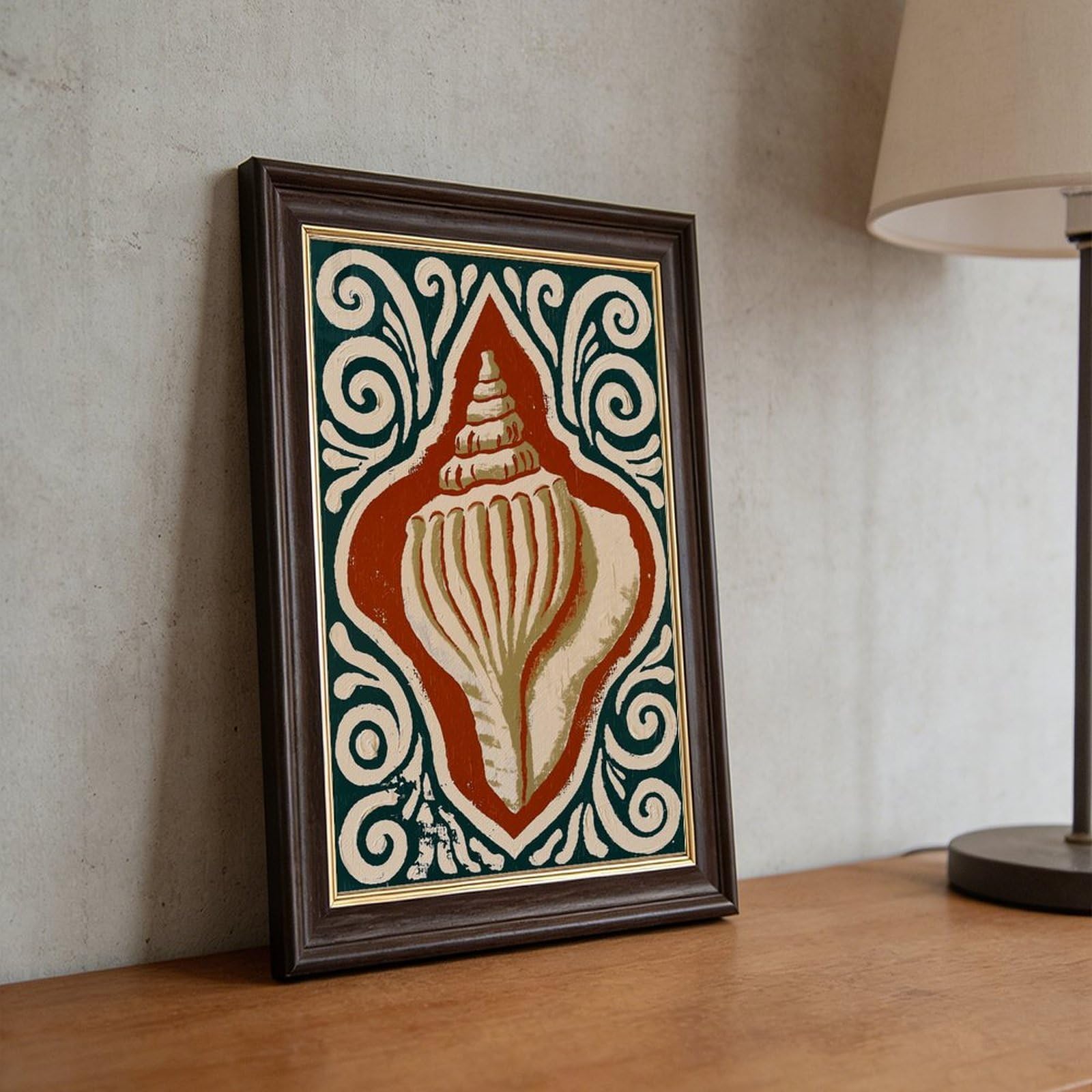 AYINUER Impression sur toile stylisée avec motif de volutes pour chambre à coucher, décoration cadeau