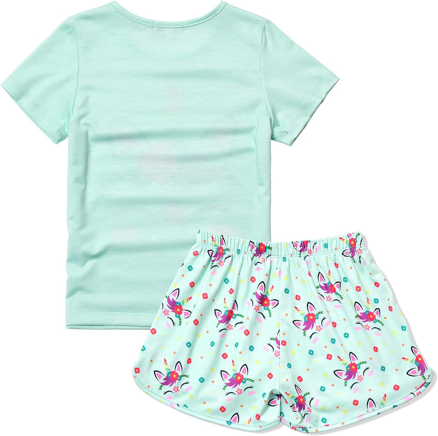 Jxstar Pajamas Sets for Girls Unicorn Pjs Little Kids Summer Cotton Sleepwear … - Image 2