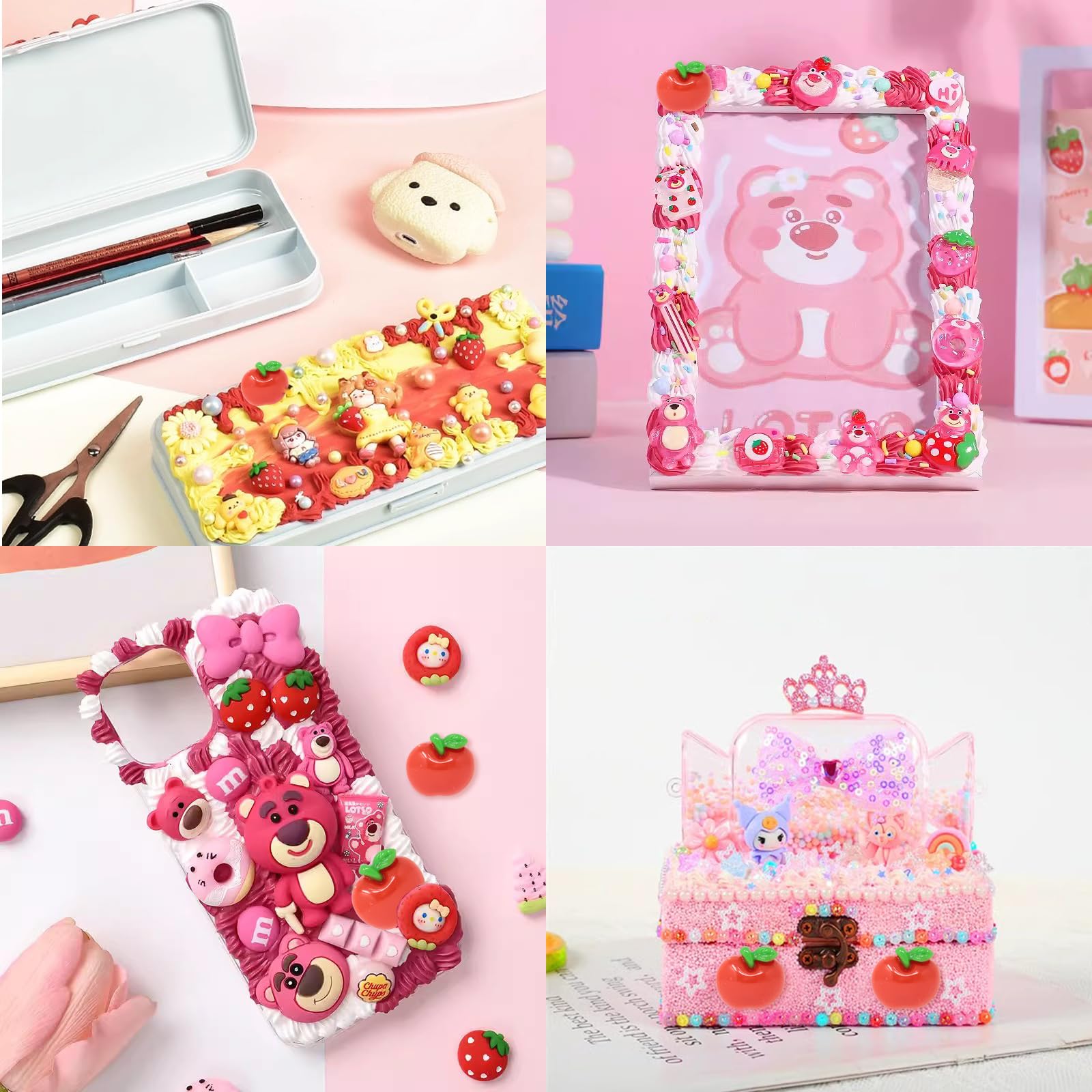 Honbay 50PCS Red Fruit Back to School Flatback Resin Charms Cartoon Sweet Fruit Slime Charms School Supplies Simulated Fruit Resin Embellishments Cute Fruit Food Resin Cabochons Decoration Accessories - Image 5