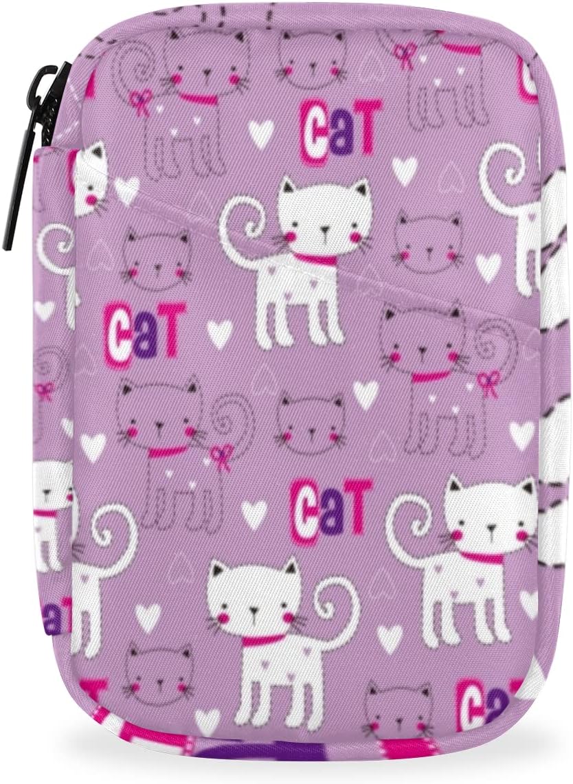 Weekly Travel Pill Organizer Cats Cute Pets Pill Case for