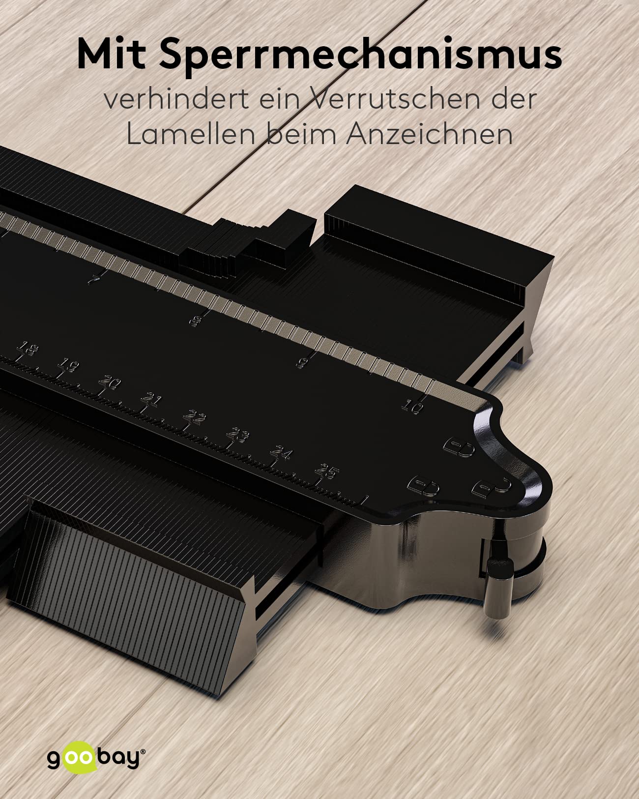 goobay 61668 Lot de 2 jauges de contour avec bloqueur Idéal pour les mesures de contour/de forme précises dans la fabrication/l'atelier ou les applications de loisirs/inoxydables/25 cm et 13 cm