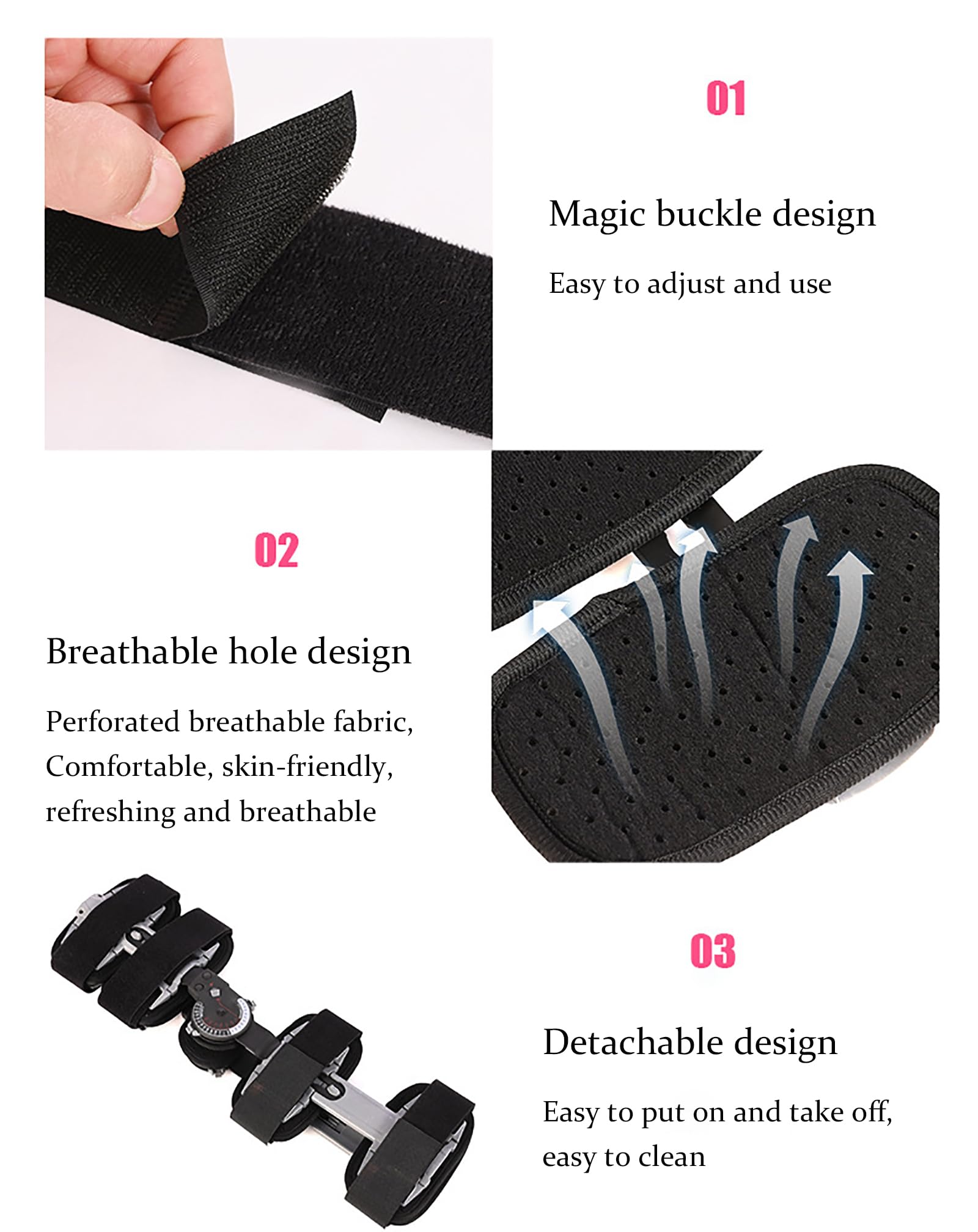 Rodillera Offloader para Dolor De Rodilla, Rodillera con Bisagras ROM, Soporte Inmovilizador De Rodilla Ajustable, para Desgarro De Menisco, Lesiones De Ligamento Cruzado Anterior