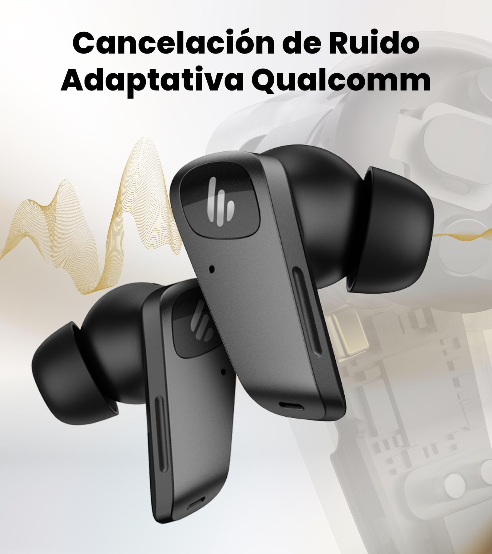 Edifier NeoBuds Planar Auriculares TWS con Driver Plano & ANC Híbrido | Driver plano de 12mm, LDAC Hi-Res, 30h de batería, Carga inalámbrica, IP55, para deporte y uso diario