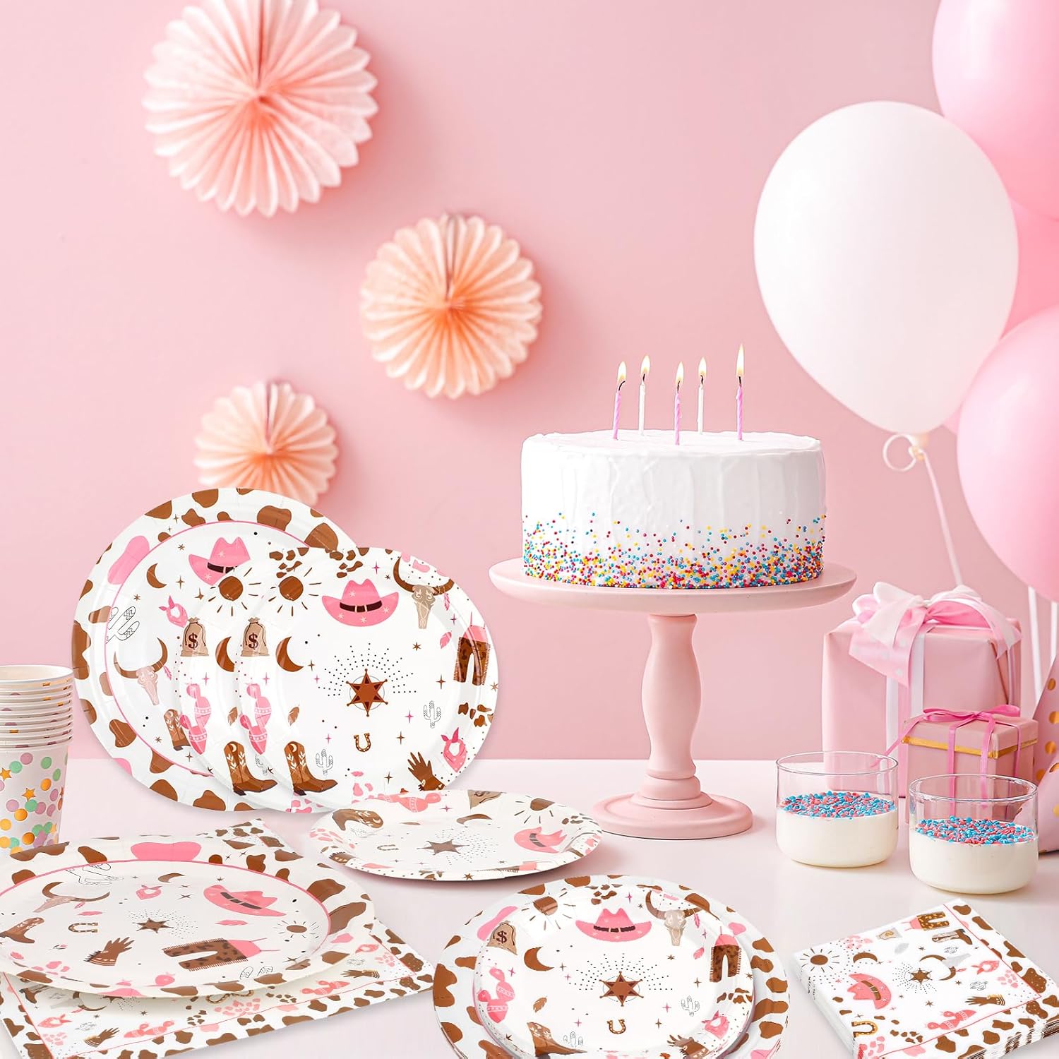 150 Pcs cowgirl plates and napkins Serve 50,my first rodeo plates and napkins girl for Cowgirl Birthday Party Decorations and western party decorations - Image 6