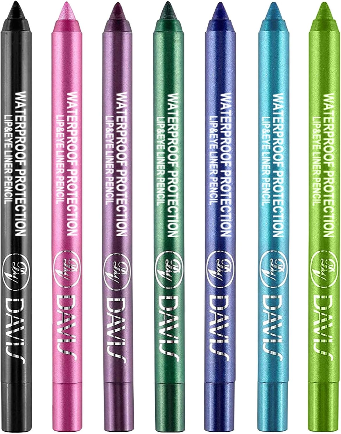 7 Colorful Eyeliner Pen Set, Eye Shadow Pencil, Pearl Eyeliner Kit Metallic Glitter Eye liner Pencil for Women Eye&Lip Liner Professional Eye Makeup Set Colorful Eye Color (7PCS B)