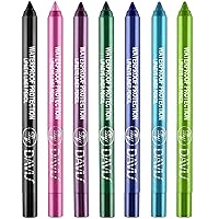 Vista 19 de Juego de 3 lápices delineadores de ojos coloridos, lápiz de sombra de ojos, kit de delineador de ojos perlado metálico con purpurina para mujeres