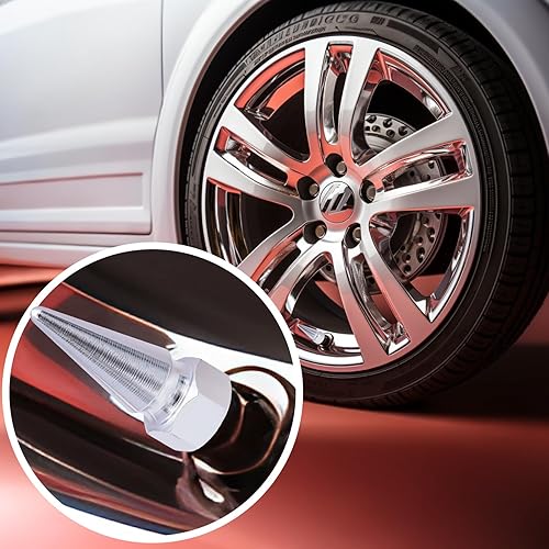 Miniatura 3 de 4 tapas de vástago de válvula de neumático con forma de pinchos, tapa de aluminio para vástago de aire de automóvil, cubiertas universales a prueba