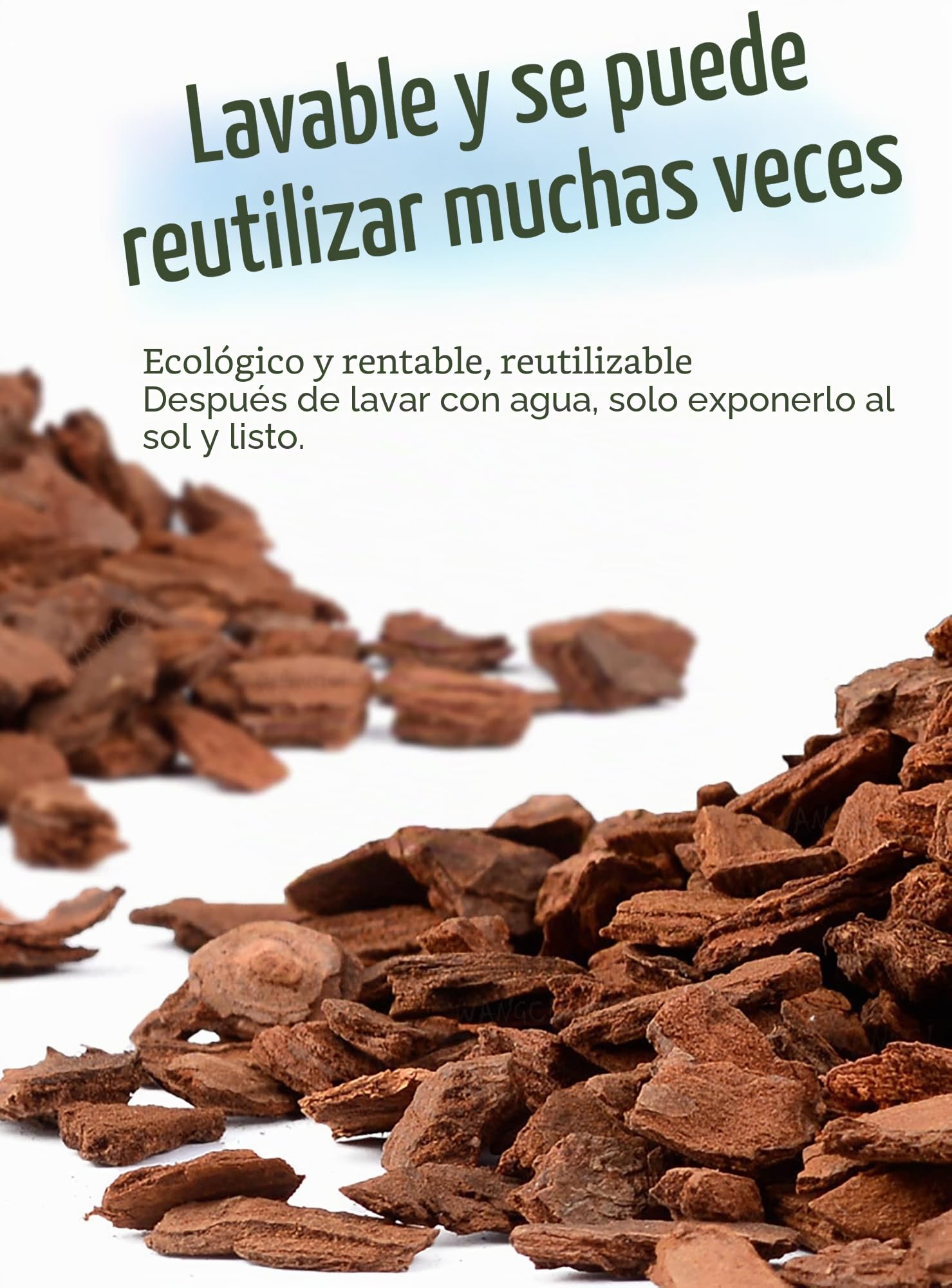 WANGCL Reptiles de corteza de pino terrario marrón pino chips piezas regula la humedad dentro del terrario proporciona refugio ayuda en la cría