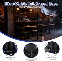Vista 3 de Lalafancy Base de soporte para sombrilla de patio, soporte cuadrado reforzado de 4 pulgadas, resistente para sombrilla para exteriores, se adapta a