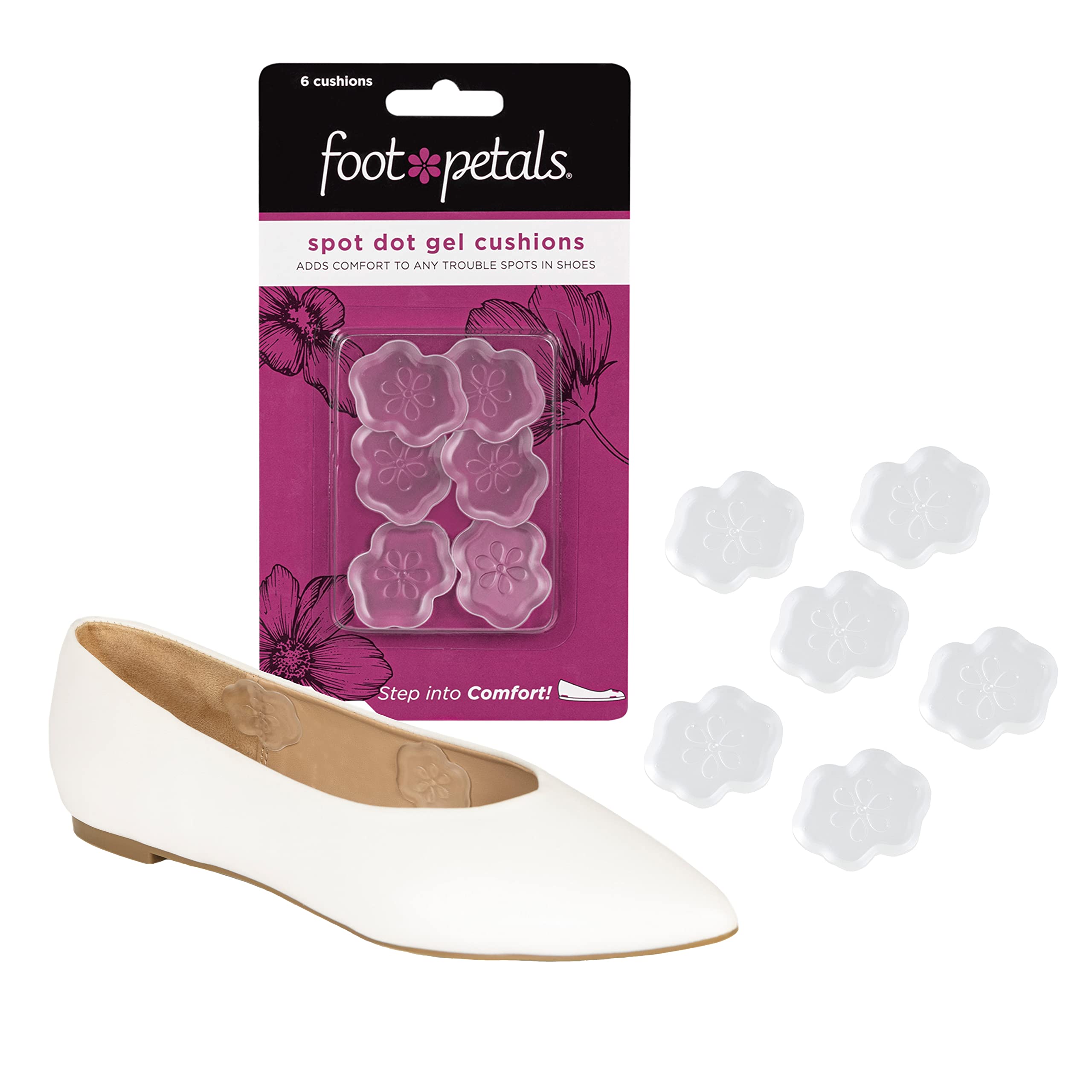 Foot Petals Spot Dot Cushion, Pressure Point Solution for Blister Relief, Rub Protection, Women's Heels, Pumps, Flats