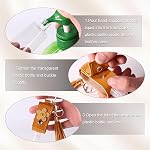 4pcs Hand Sanitizer Keychain, 30ml Refillable Empty Hand Sanitizer Carrier Case with Lobster Clasp, Leak-Proof Travel Size Bottles Toiletries Containers for Lotion Liquid Soap Shampoo (4 Colors)