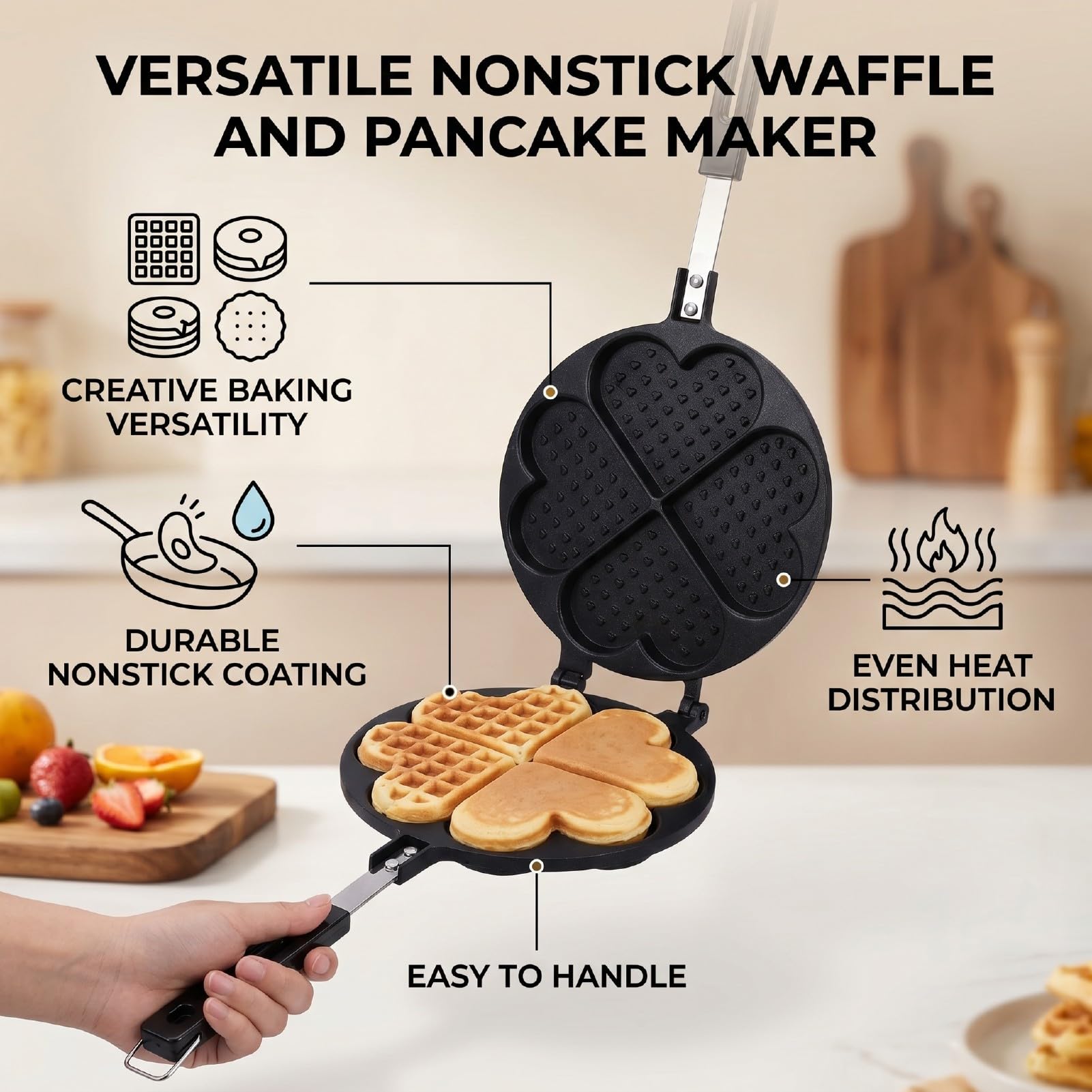 Waffeleisen für Frühstück, Pfannkuchen