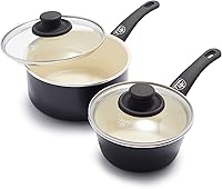 Vista 1 de GreenLife Soft Grip - Juego de cacerolas de 1 cuarto de galón y 2 cuartos de galón, antiadherente cerámico saludable, no tóxico, libre de PFAS, apto