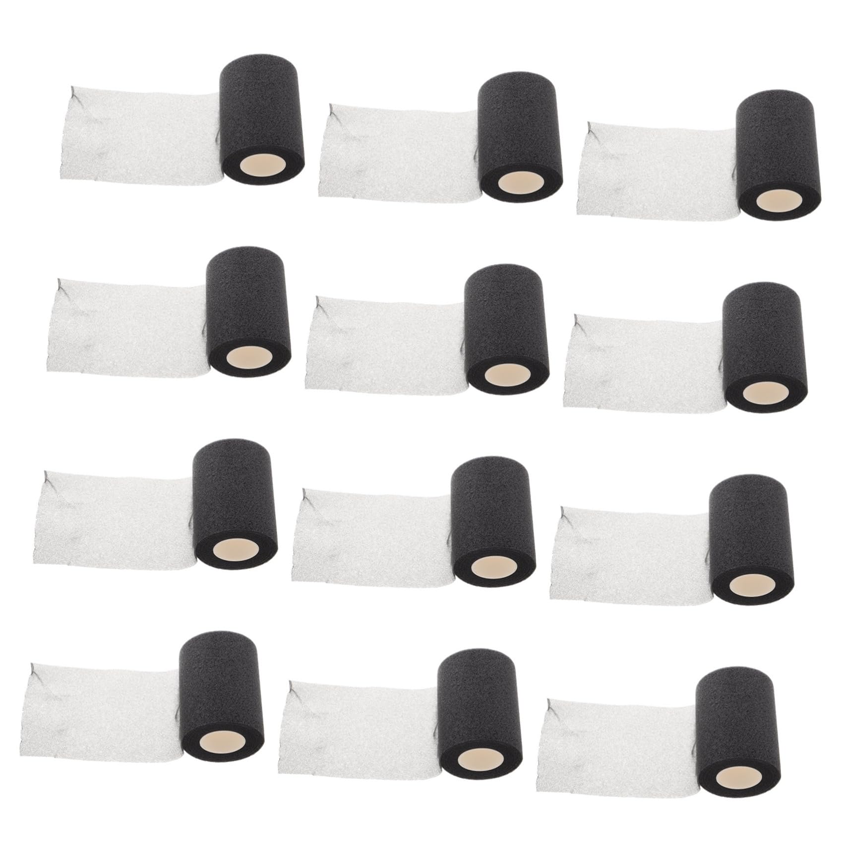 FOMIYES 12-Pack Sports Foam Bandage Wrap Ankle Wrist Knee Elbow Soccer Paddle Grip Tape Soft Anti-Slip Overgrip for Tennis Badminton