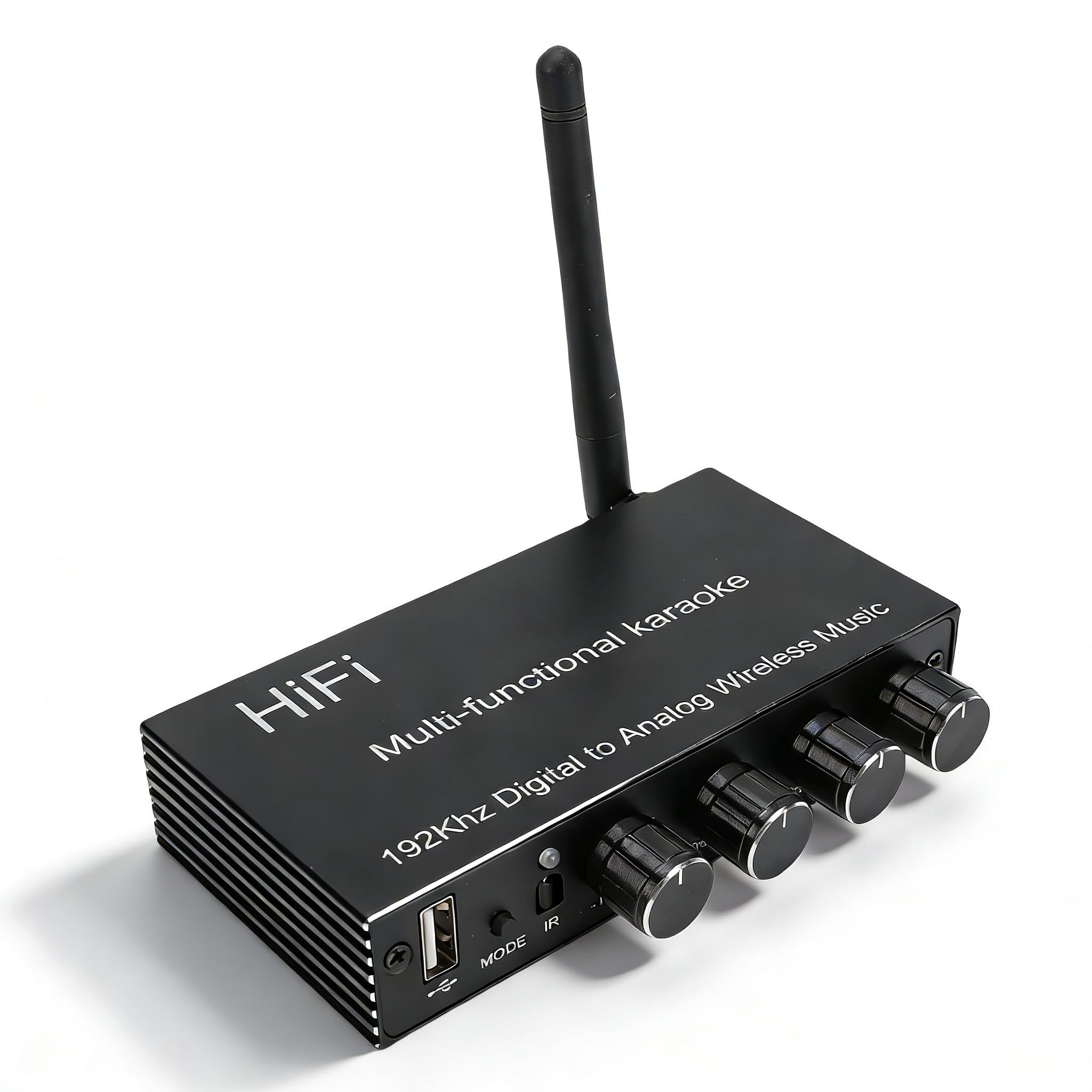 Dpofirs Adaptateur Audio Bluetooth pour Système de Diffusion de Musique, Convertisseur de Son Numérique vers Analogique, Mixeur karaoké et Récepteur Bluetooth, Entrée