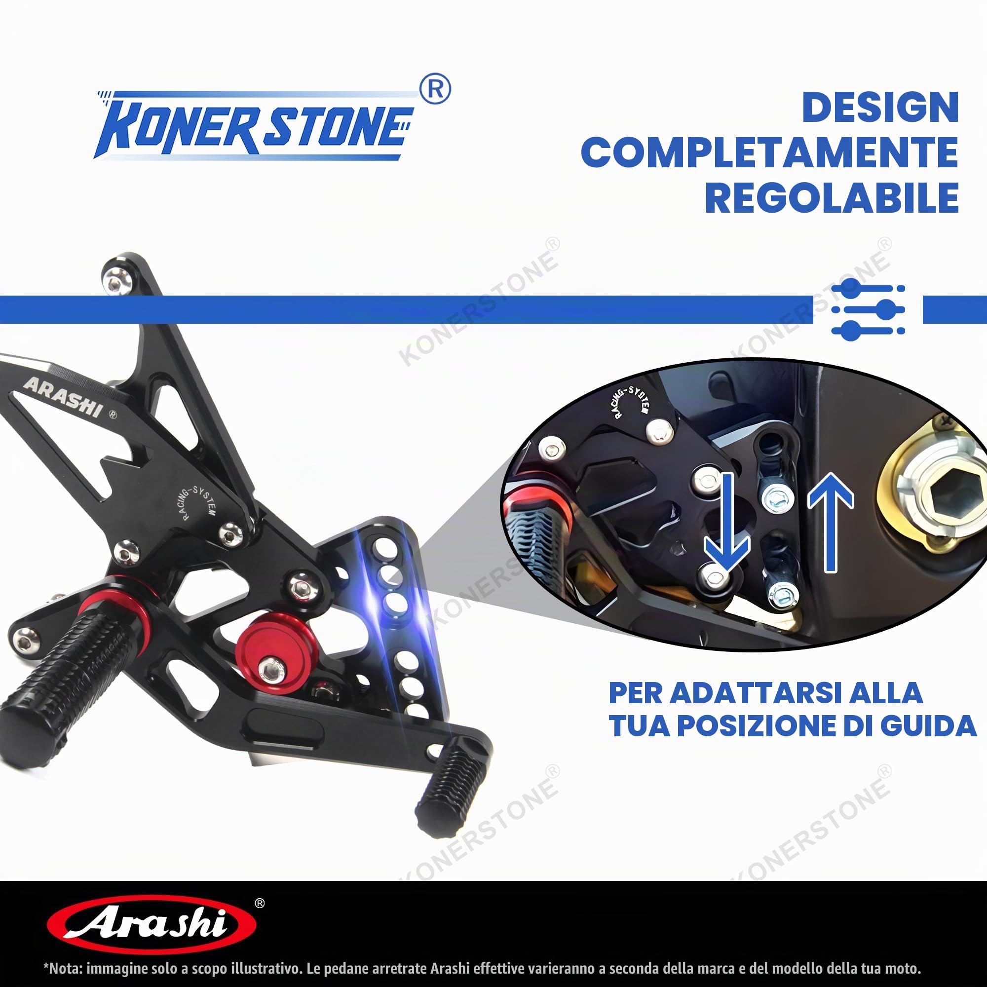Regolabile Pedaline Pedane(Versione2.0) per Z900 ZR900 2020-2025 Set posteriore Pedane Poggiapiedi Foot Boards Accessori Nero Z 900 ZR 900 2021 2022 2023 2024