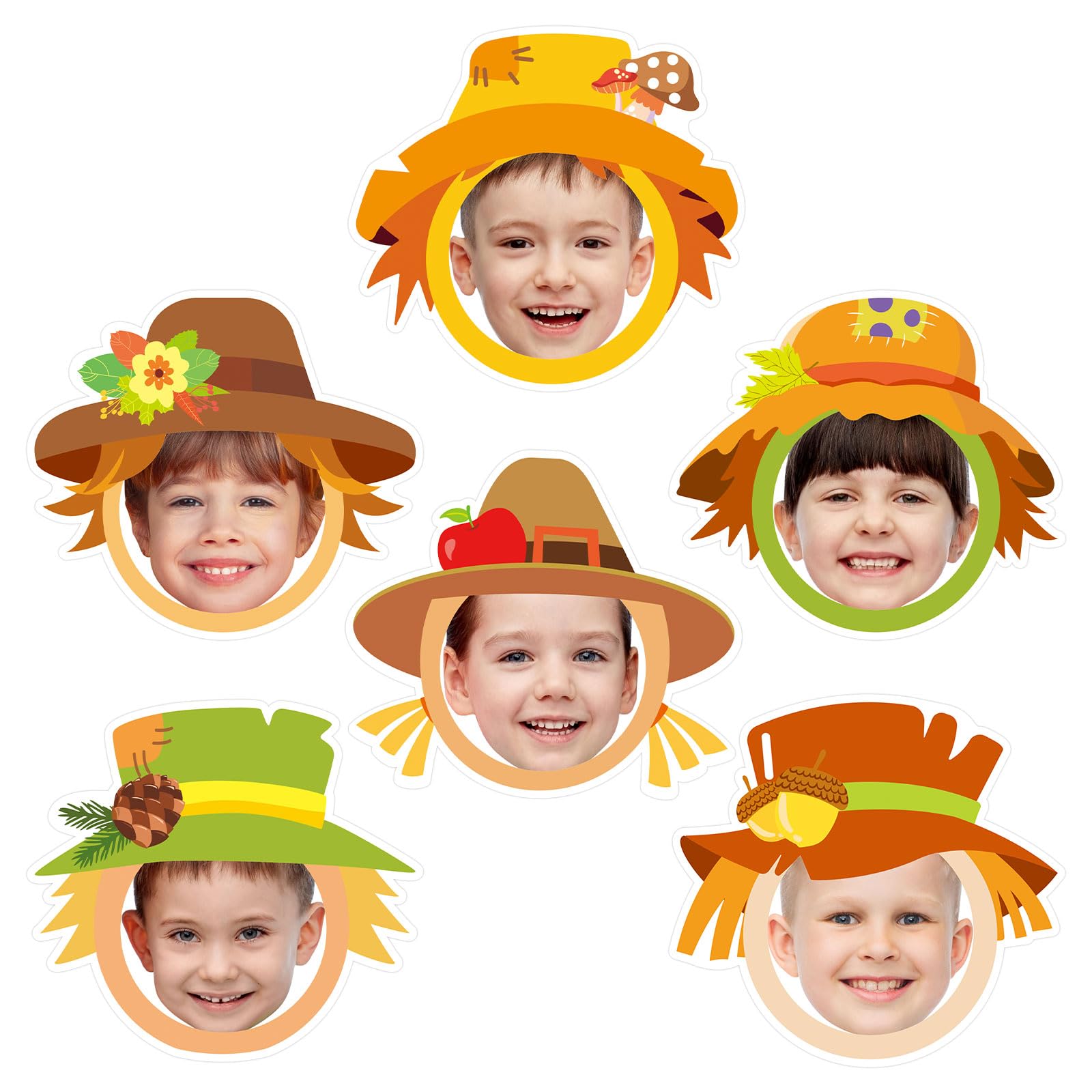 36 Pcs Scarecrow Cutouts for Bulletin Board Decoration Fall Cutouts with Photo Space for DIY Craft for Autumn Classroom Party Décor (Scarecrow)