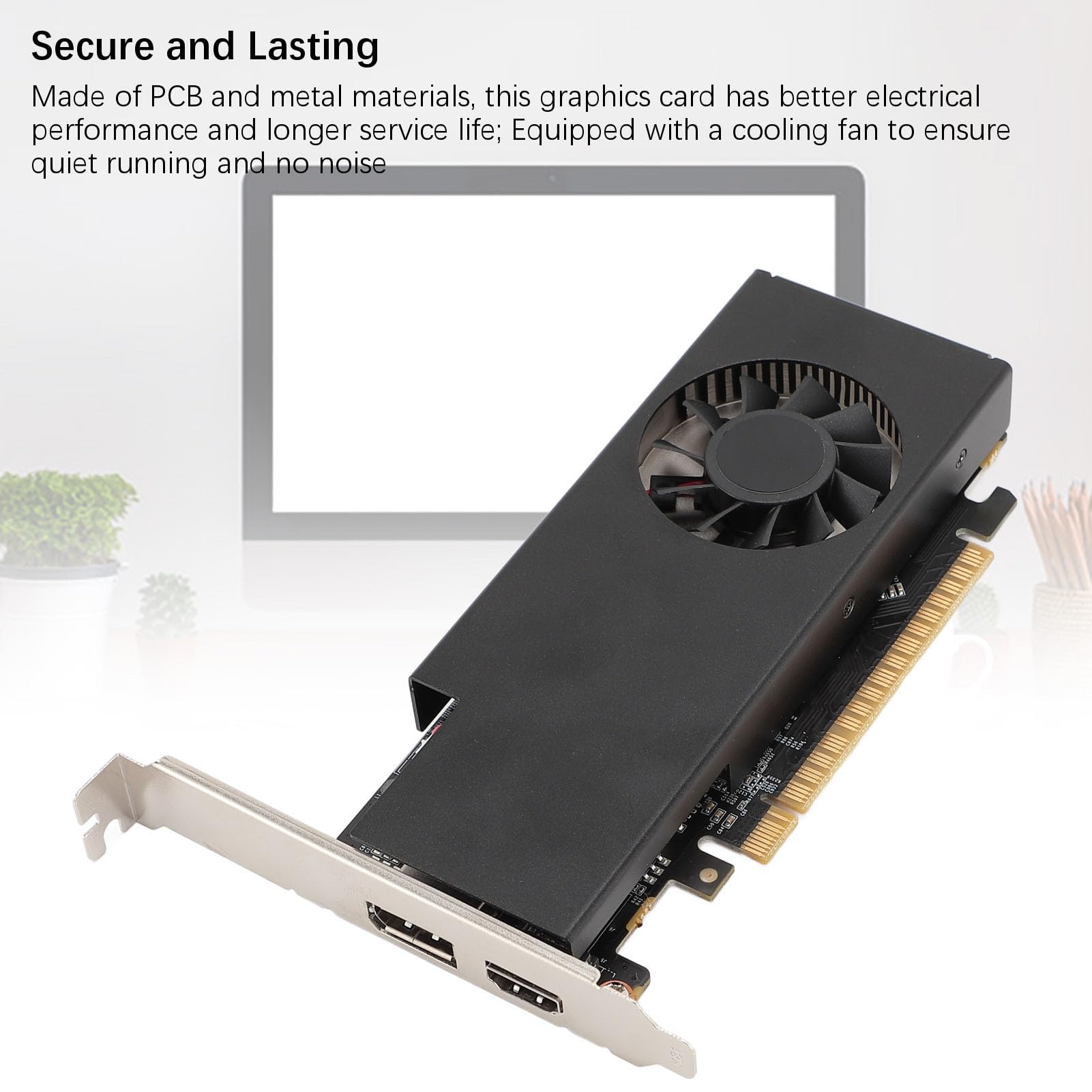 Scheda Grafica 4G 128 Bit con Ventola di Raffreddamento, Memoria Video GDDR5, Uscita DVI, per PC da Gioco ITX, Multimedia HD