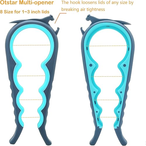 Miniatura 2 de Último abridor de tarros con 4 almohadillas de goma para manos débiles mayores con artritis manos y niños
