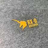 機動戦士ガンダム 車ステッカー シール 反射ステッカー RX-0シリーズ 車貼 装飾 防水 スーツケース 白/黒 壁紙 痛車 DIY装飾 日常用 英語 かっこいい プレゼント (黄,20*11cm) [並行輸入品]