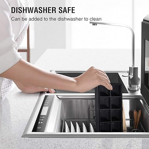 Miniatura 5 de Ice Cube Trays Large Size Silicone Square Ice Cube Molds for making 8 Giant Ice Cubes for Whiskey and Cocktails, Keep Drinks Chilled, Reusable and