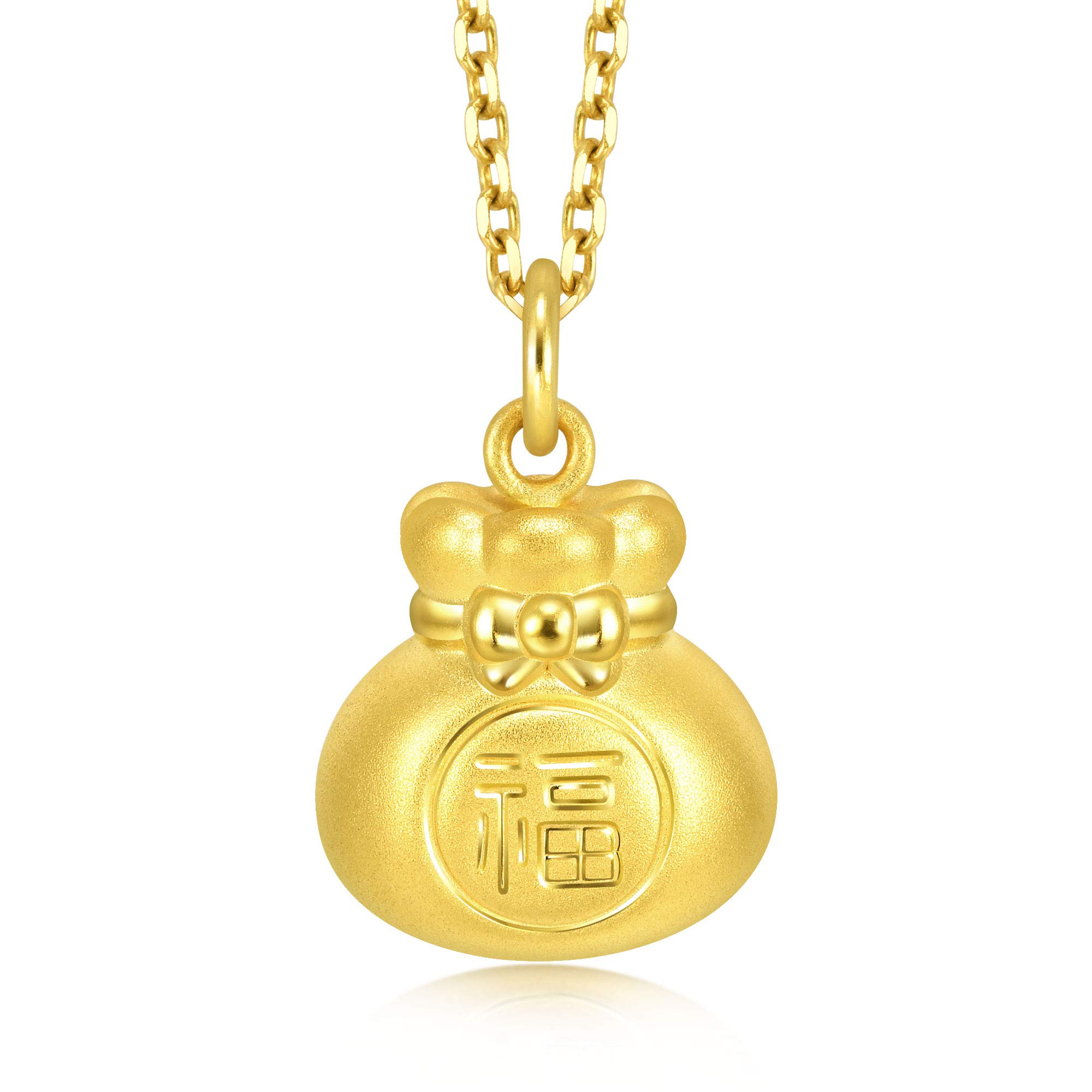 CHOW SANG 999 24K Gold Chinese Gift Collection Fortune Bag Charm for Women 91975P-image-27