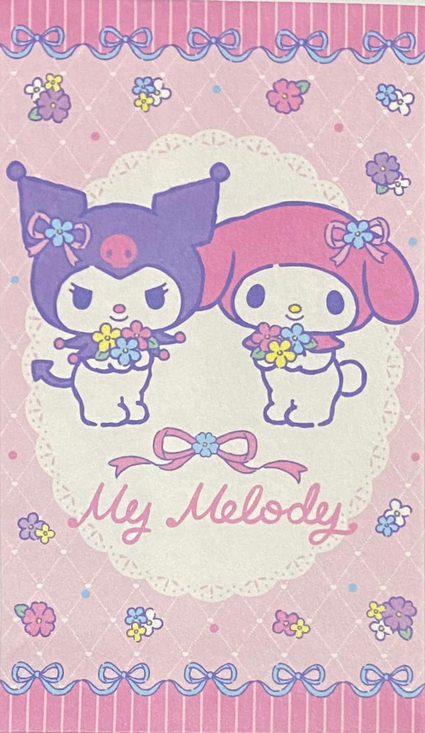 Yamanoshigyo Sanrio My Melody × Kuromi 8 Mini Envelopes+8 Stickers Mini