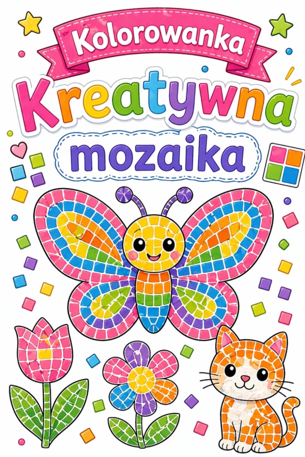 Kolorowanka kreatywna mozaika: Kolorowanka dla dzieci i młodzieży