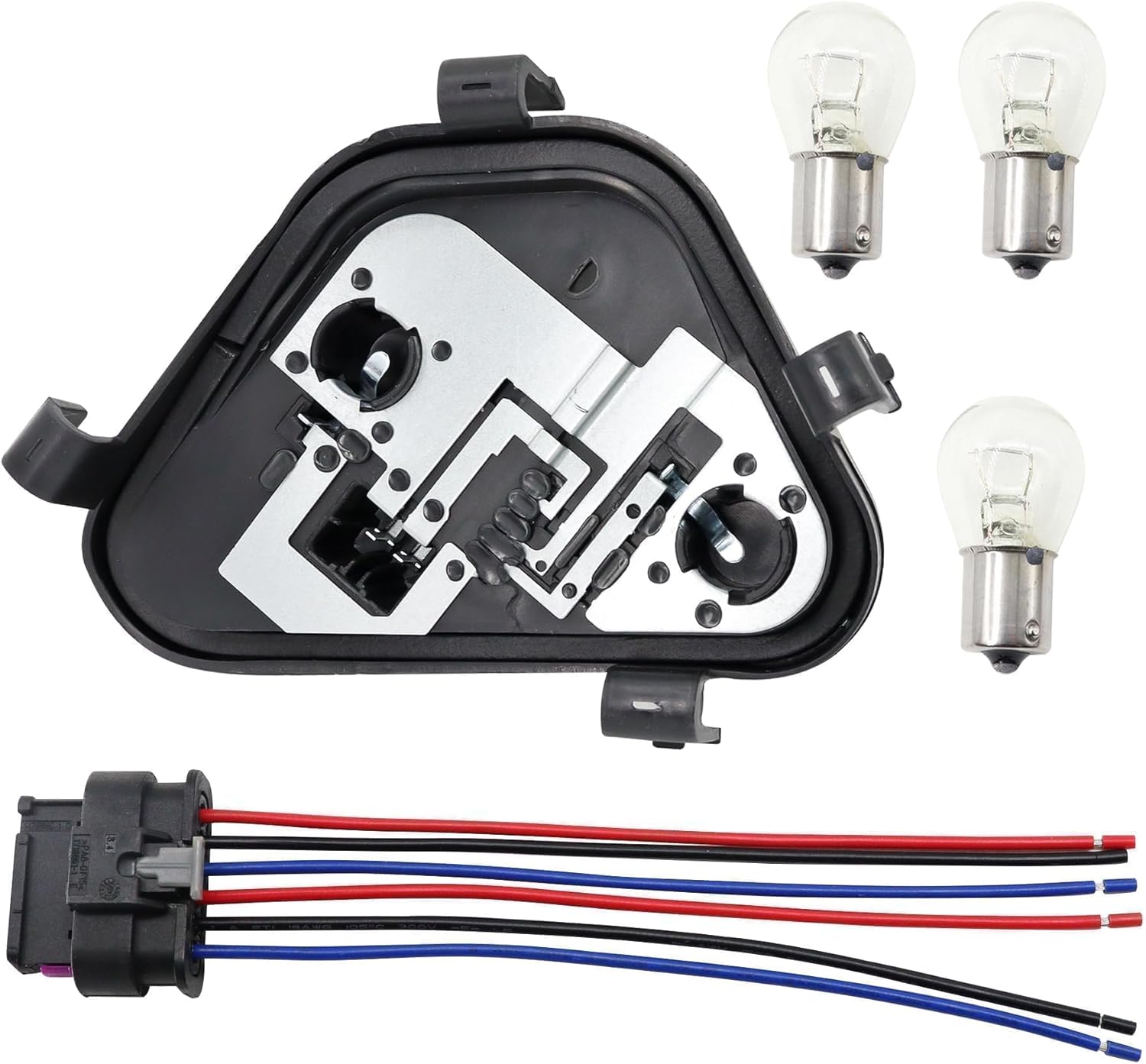 Right Passenger Side Rear Tail Light Lamp Holder Bracket Socket Panel with Harness and Bulbs Fit for BMW 3 Series 320i 328i 335i 328d 2012 2013 2014 2015 Replace 63217313044